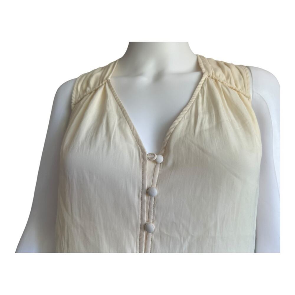 Evereve Ivory Mea Satin Gathered Tank NWT size medium - Picture 5 of 7